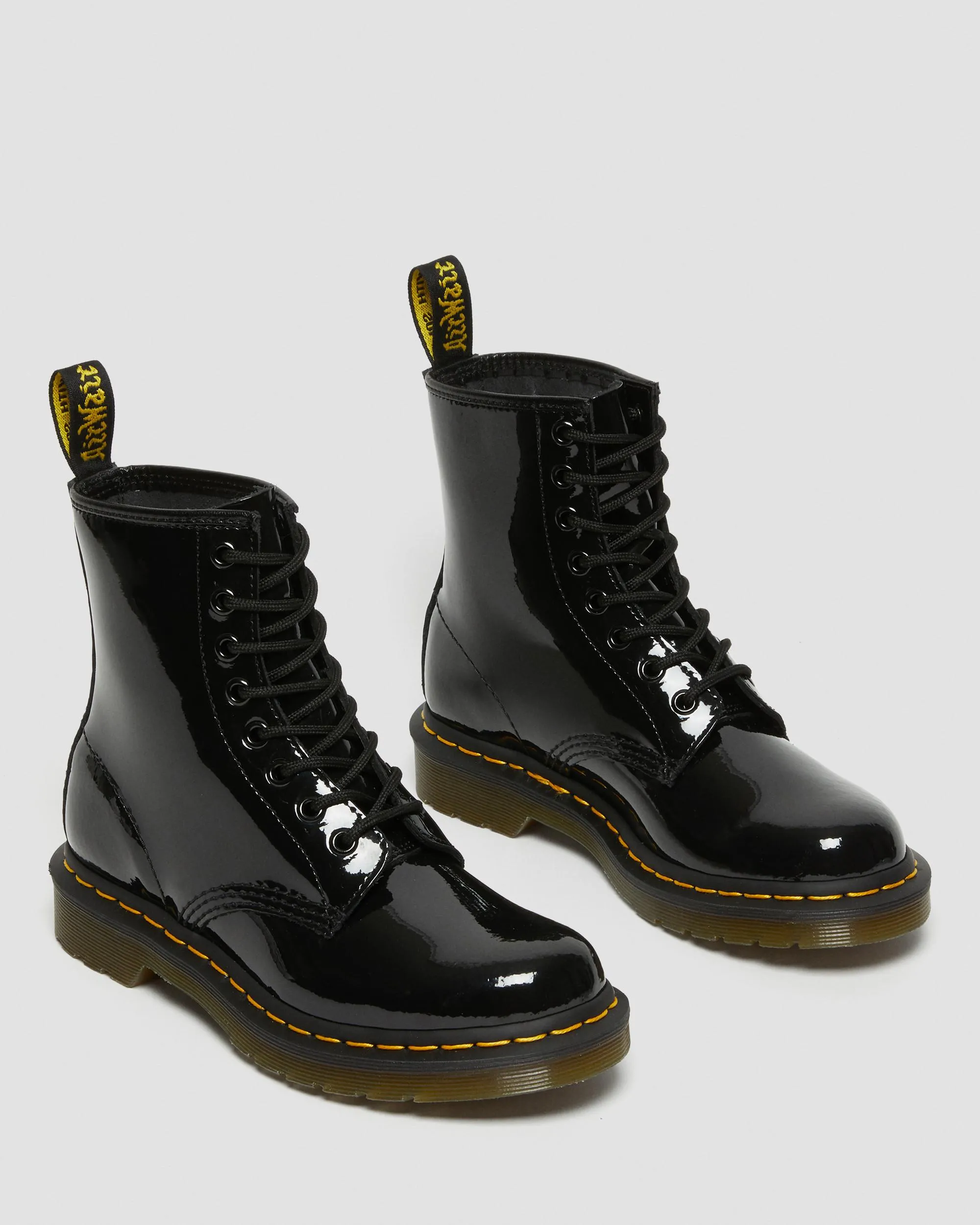 1460 Women's patent leather lace-up boots Dr. Martens