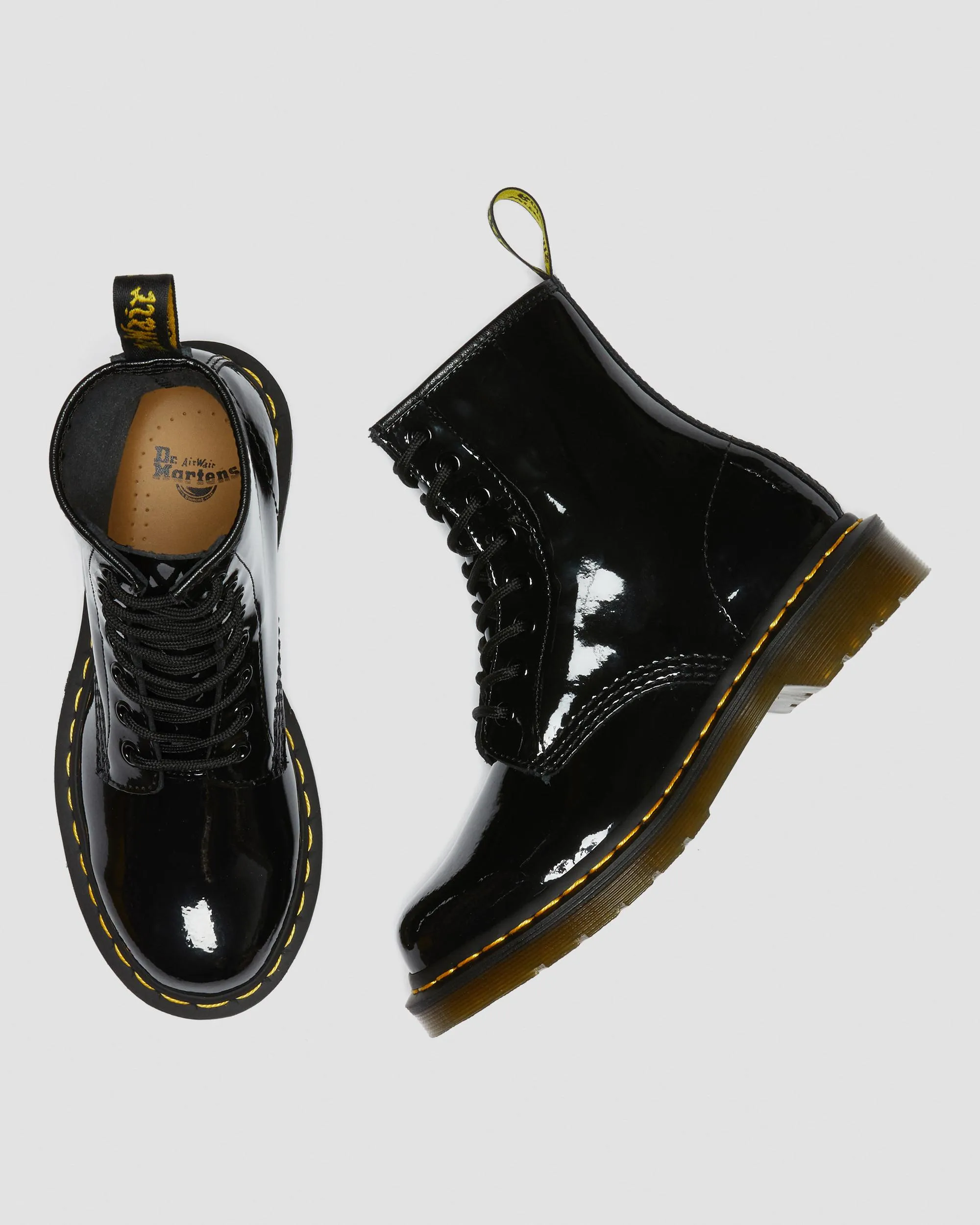 1460 Women's patent leather lace-up boots Dr. Martens