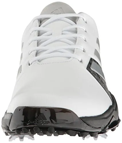 adidas Men's Adipower Boost 3 Golf Shoe, White/Silver Metallic/Black, 9.5 M US