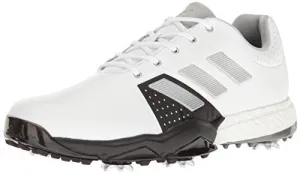adidas Men's Adipower Boost 3 Golf Shoe, White/Silver Metallic/Black, 9.5 M US