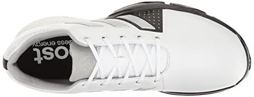 adidas Men's Adipower Boost 3 Golf Shoe, White/Silver Metallic/Black, 9.5 M US