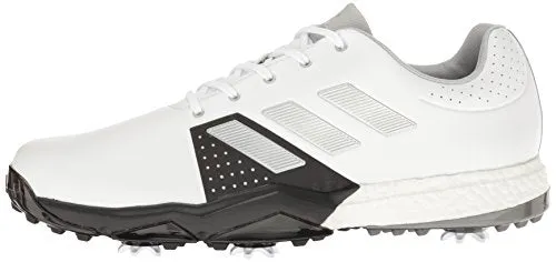 adidas Men's Adipower Boost 3 Golf Shoe, White/Silver Metallic/Black, 9.5 M US
