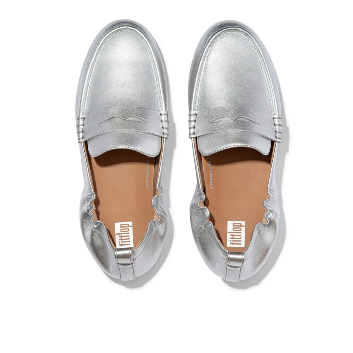 ALLEGRO Metallic Leather Penny Loafers