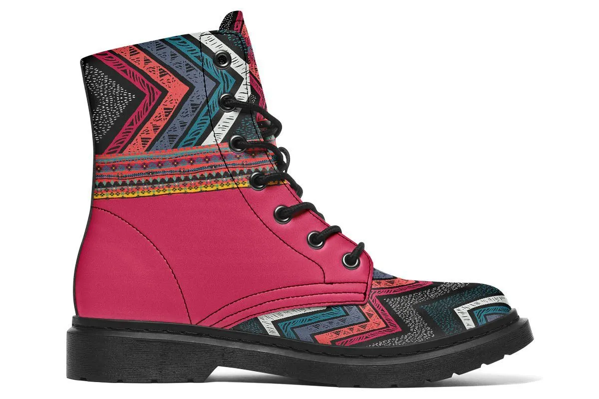 Boho Pattern Red Pink