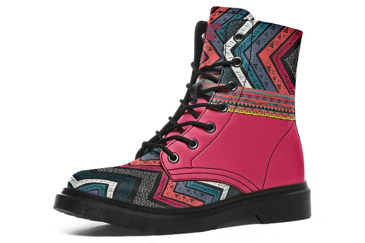Boho Pattern Red Pink