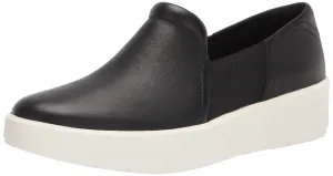 Clarks Layton Band Black Leather White Platform Slip On Wedge Platform Sneakers