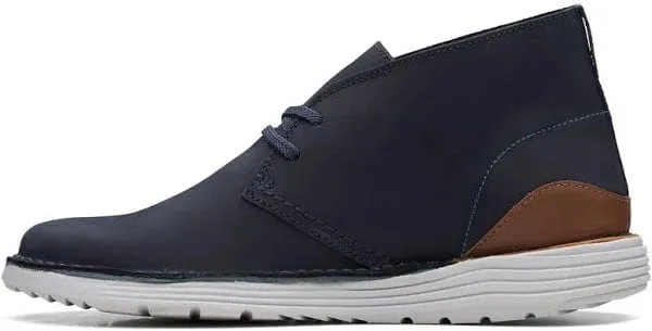 Clarks Men's Brahnz Mid Boots- Navy Nubuck