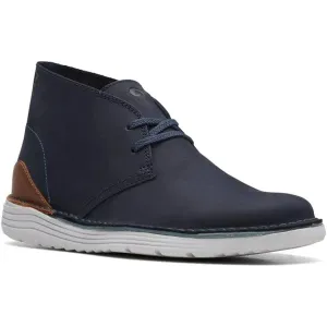 Clarks Men's Brahnz Mid Boots- Navy Nubuck