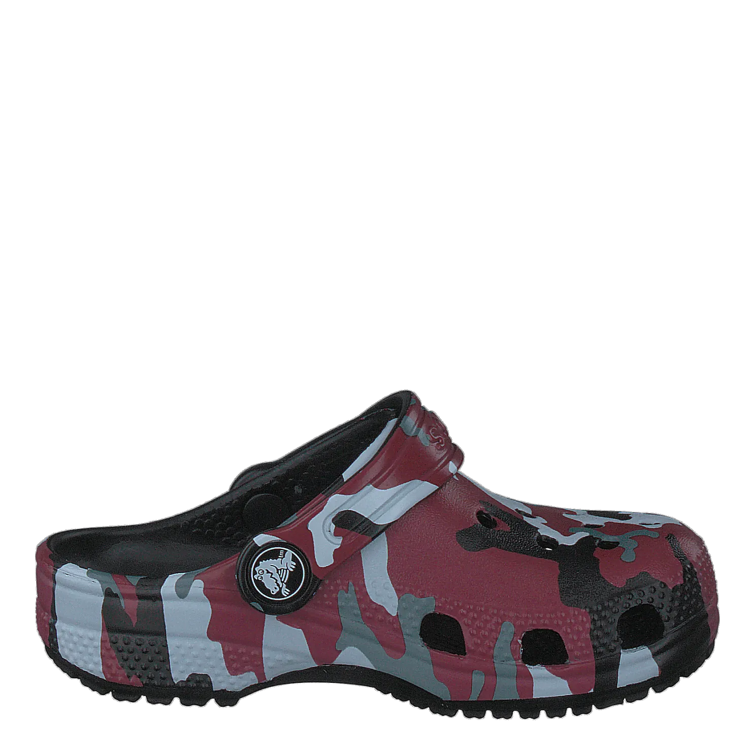 Classic Camo Clog Kids Black / Red