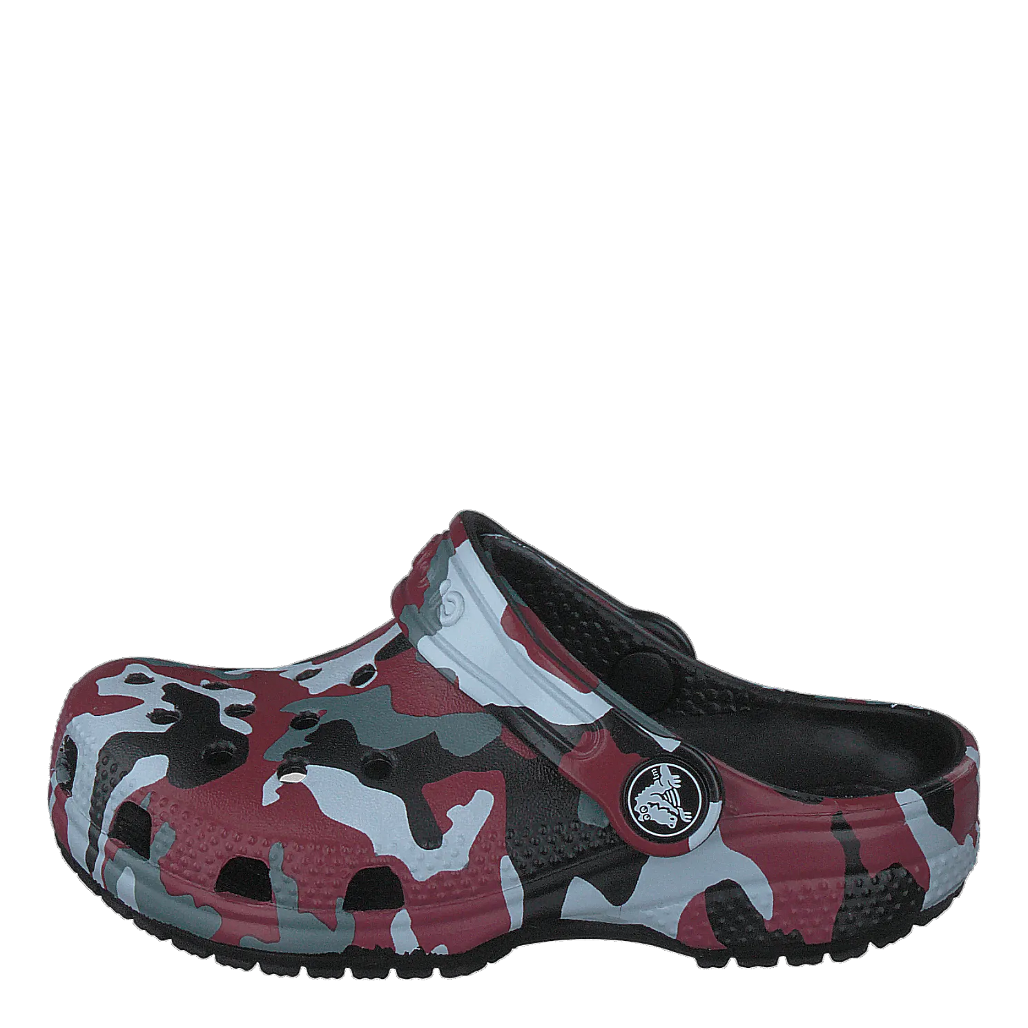 Classic Camo Clog Kids Black / Red