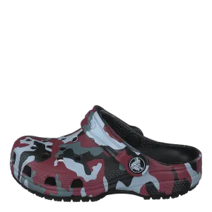 Classic Camo Clog Kids Black / Red