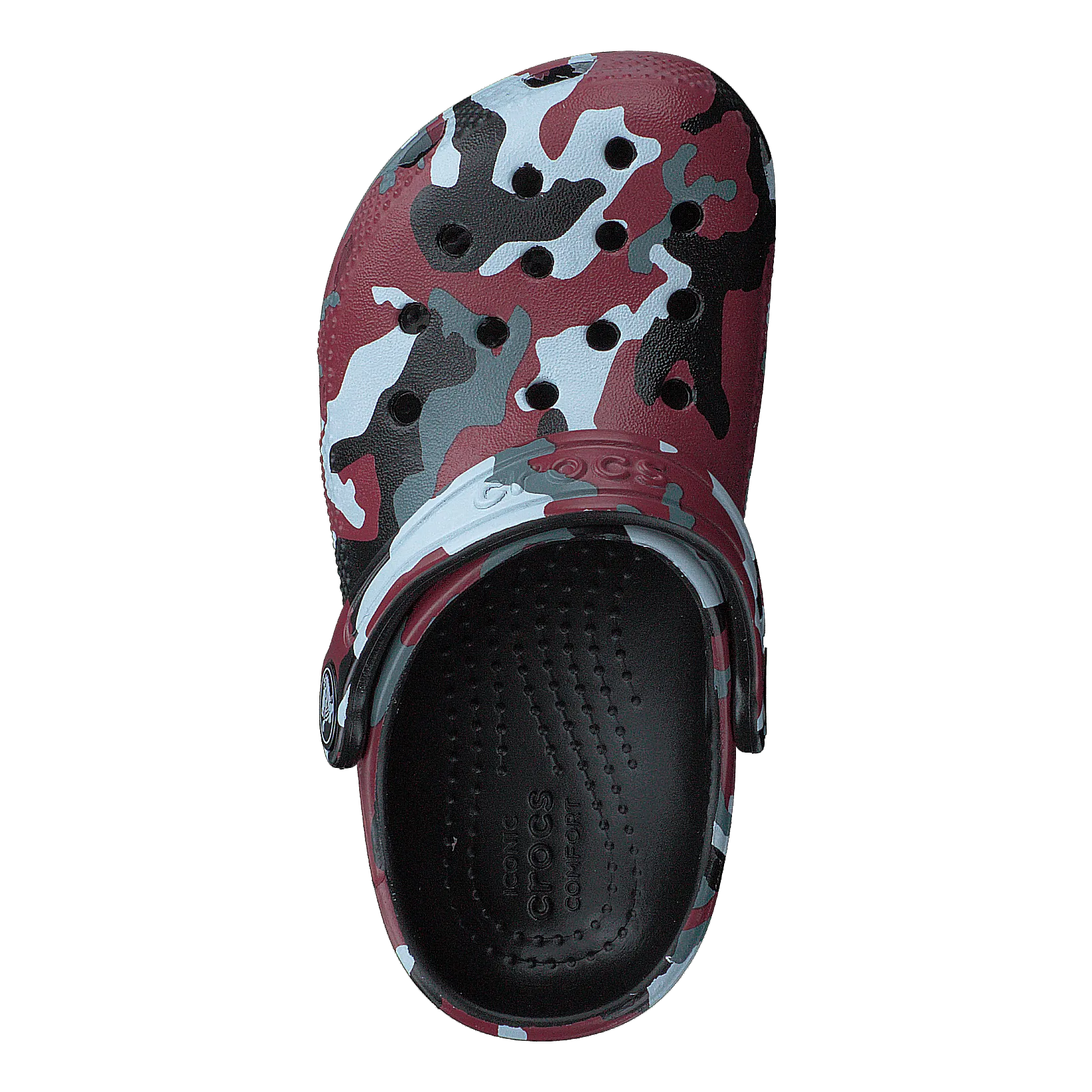 Classic Camo Clog Kids Black / Red