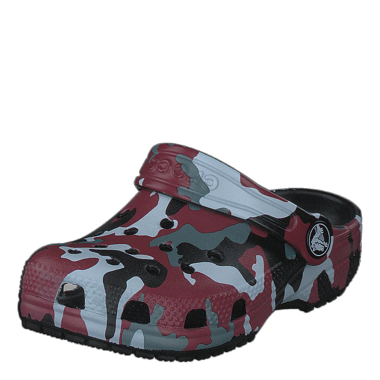 Classic Camo Clog Kids Black / Red