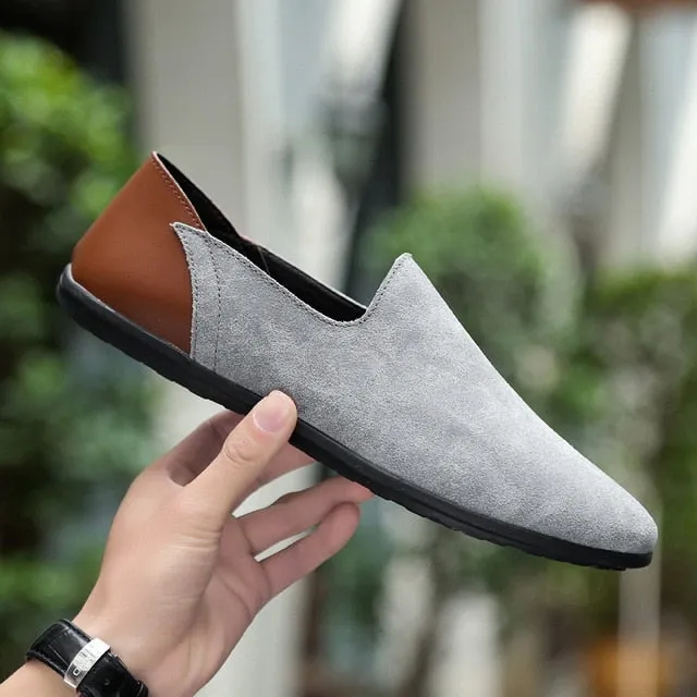Comfortable Soft Genuine Leather Suede Loafer Shoes