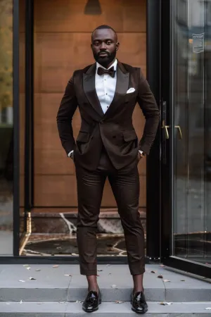 Dylan Royal GentlemanBrown slim Fit Men Tuxedos Suit