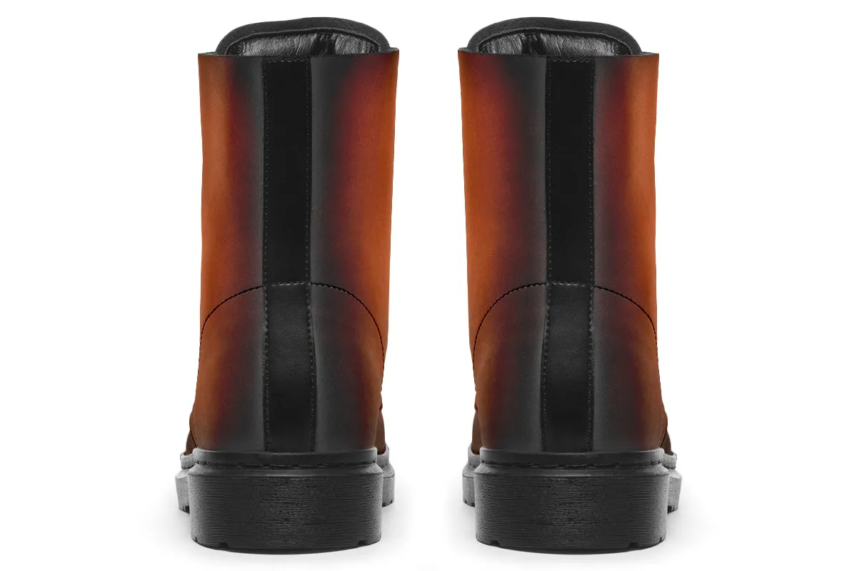 Fire-Forged Boots - Vegan Leather Doc-Style Boots with Durable Stitched on Soles