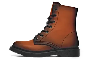 Fire-Forged Boots - Vegan Leather Doc-Style Boots with Durable Stitched on Soles