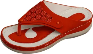 Flip Flops for Women Memory Foam Comfortable Dressy Arch Support Orthopedic Slippers Cushion Footbed Platform Sandals Summer Vintage Slip On Orthotic Thong Flip Flops