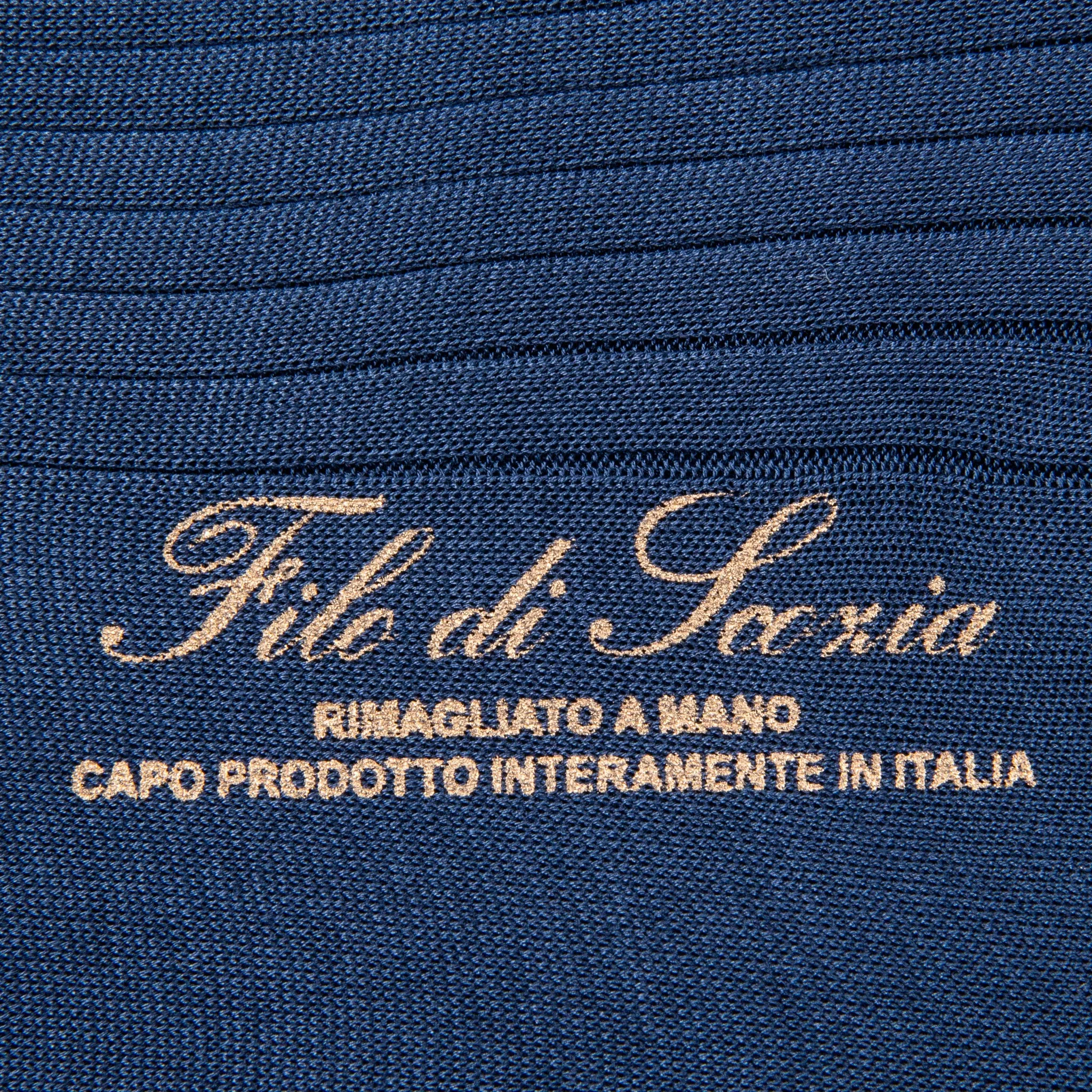 Frans Boone Socks Fillo di Scozia Blu Acciaio