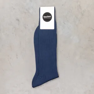 Frans Boone Socks Fillo di Scozia Blu Acciaio