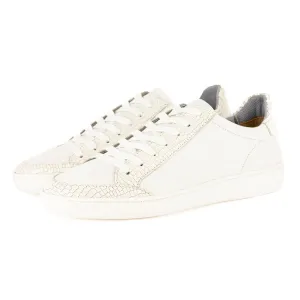 Isahluko : Ladies Leather Sneaker in White Cayak & White Coco Lux