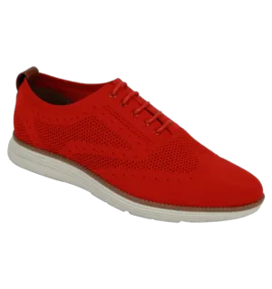 Men's Red Casual Lace-Up Shoes Soft Material Loafer by New York City