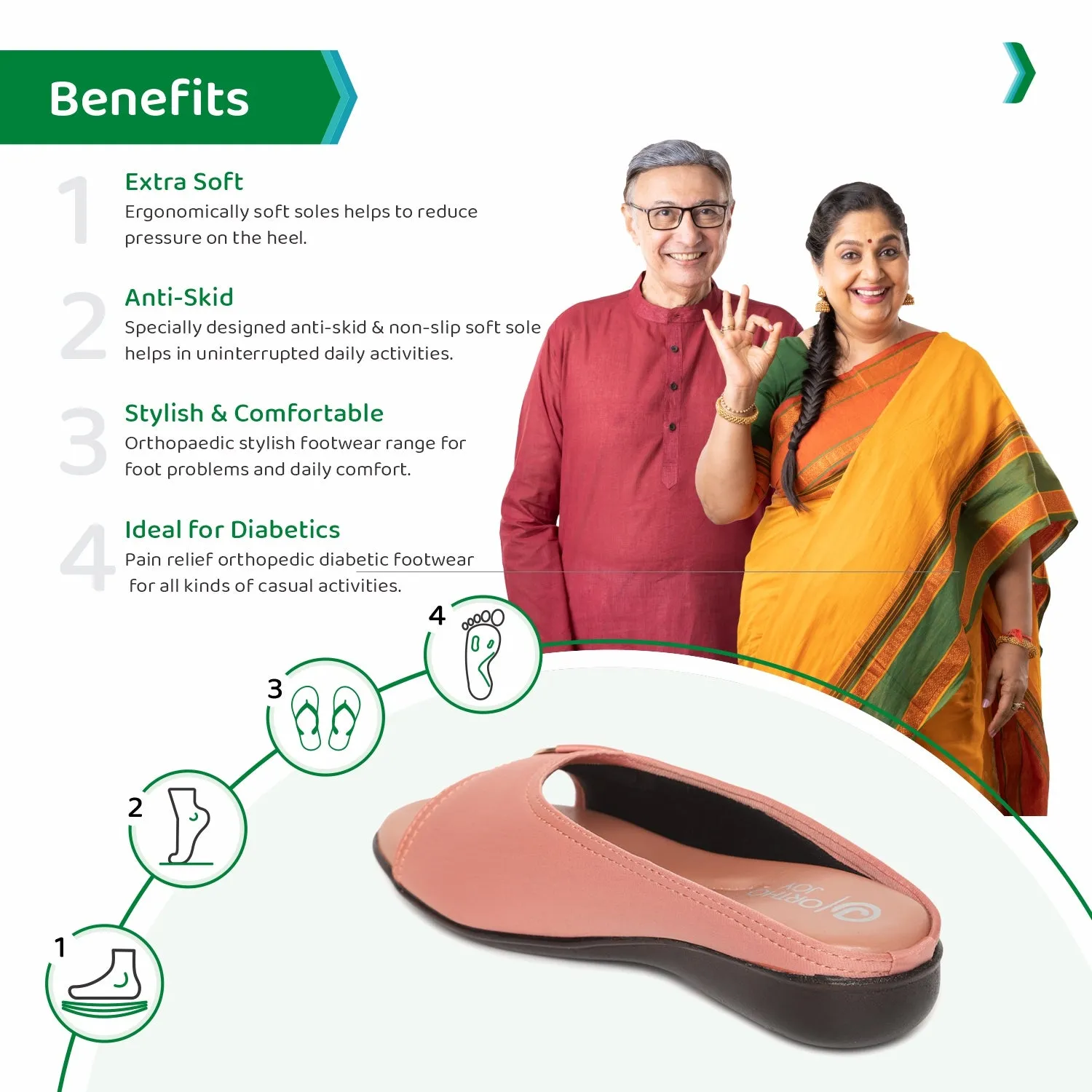ORTHO JOY Fancy Doctor Slippers