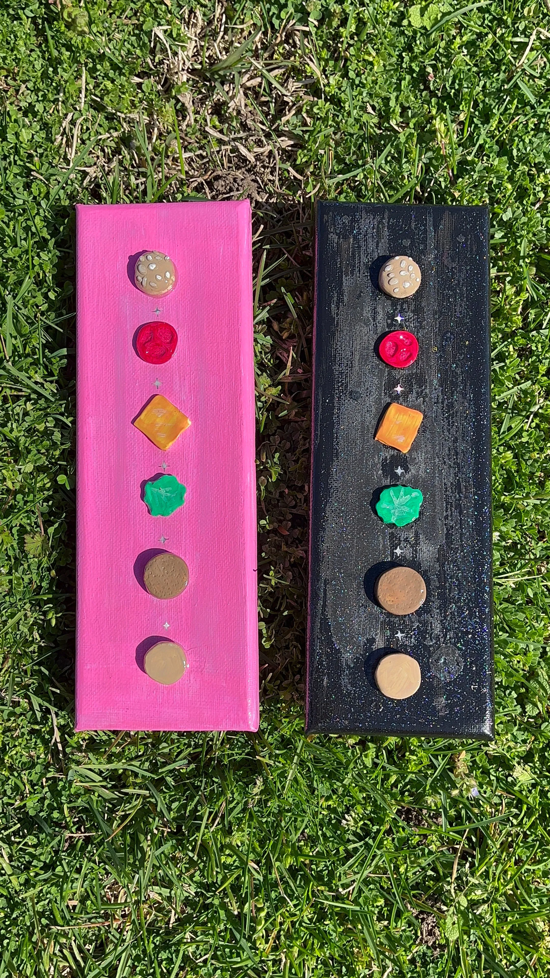 Pink Deconstructed Cheeseburger Canvas