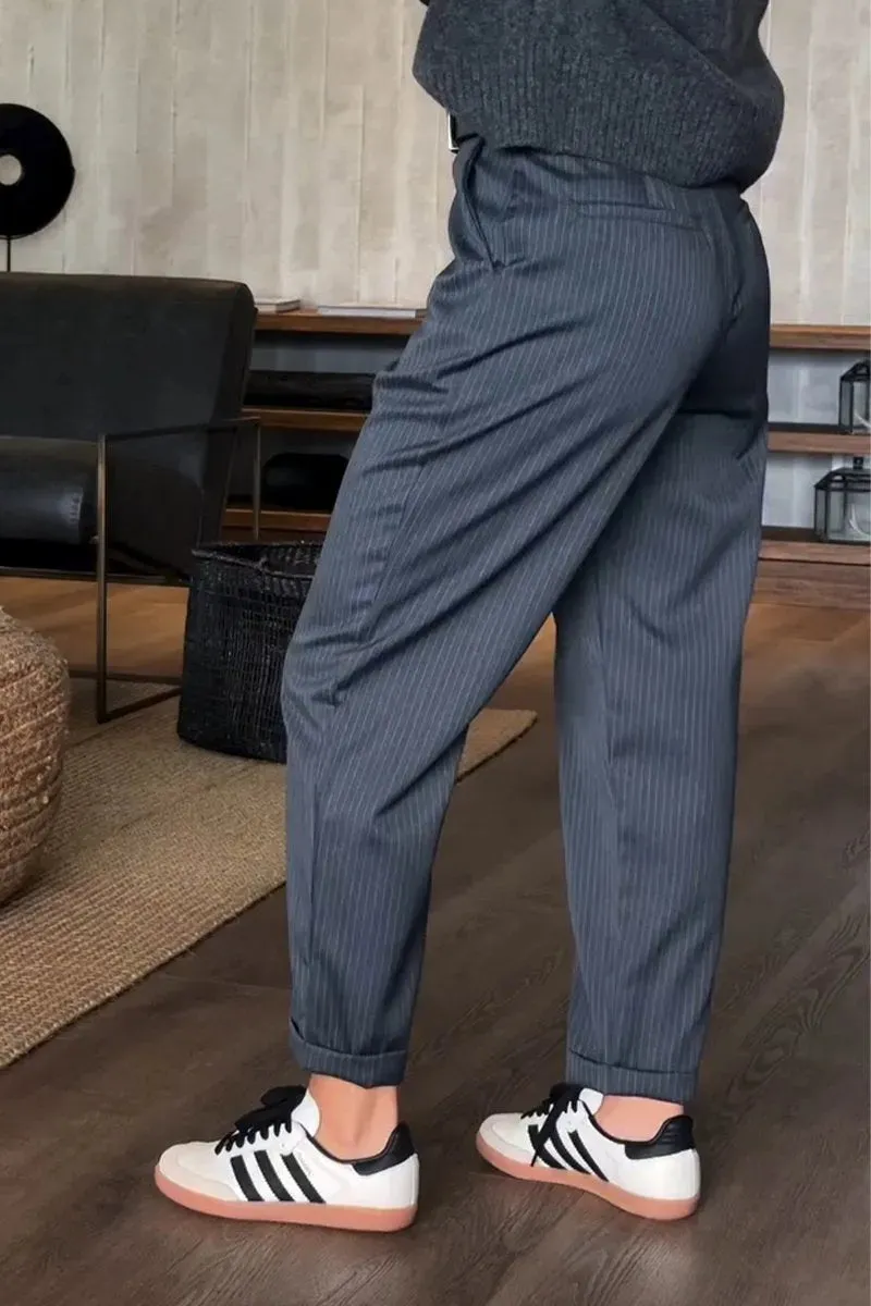 PIXIE™ - CLASSIC HIGH-WAISTED PINSTRIPE PANTS