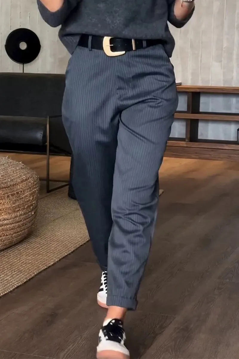 PIXIE™ - CLASSIC HIGH-WAISTED PINSTRIPE PANTS