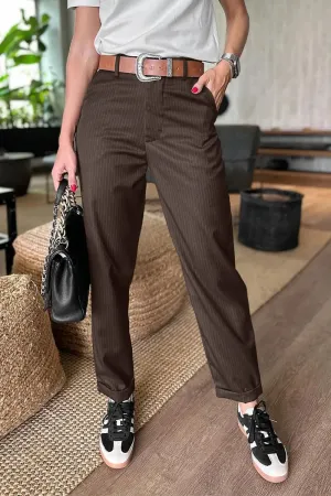 PIXIE™ - CLASSIC HIGH-WAISTED PINSTRIPE PANTS
