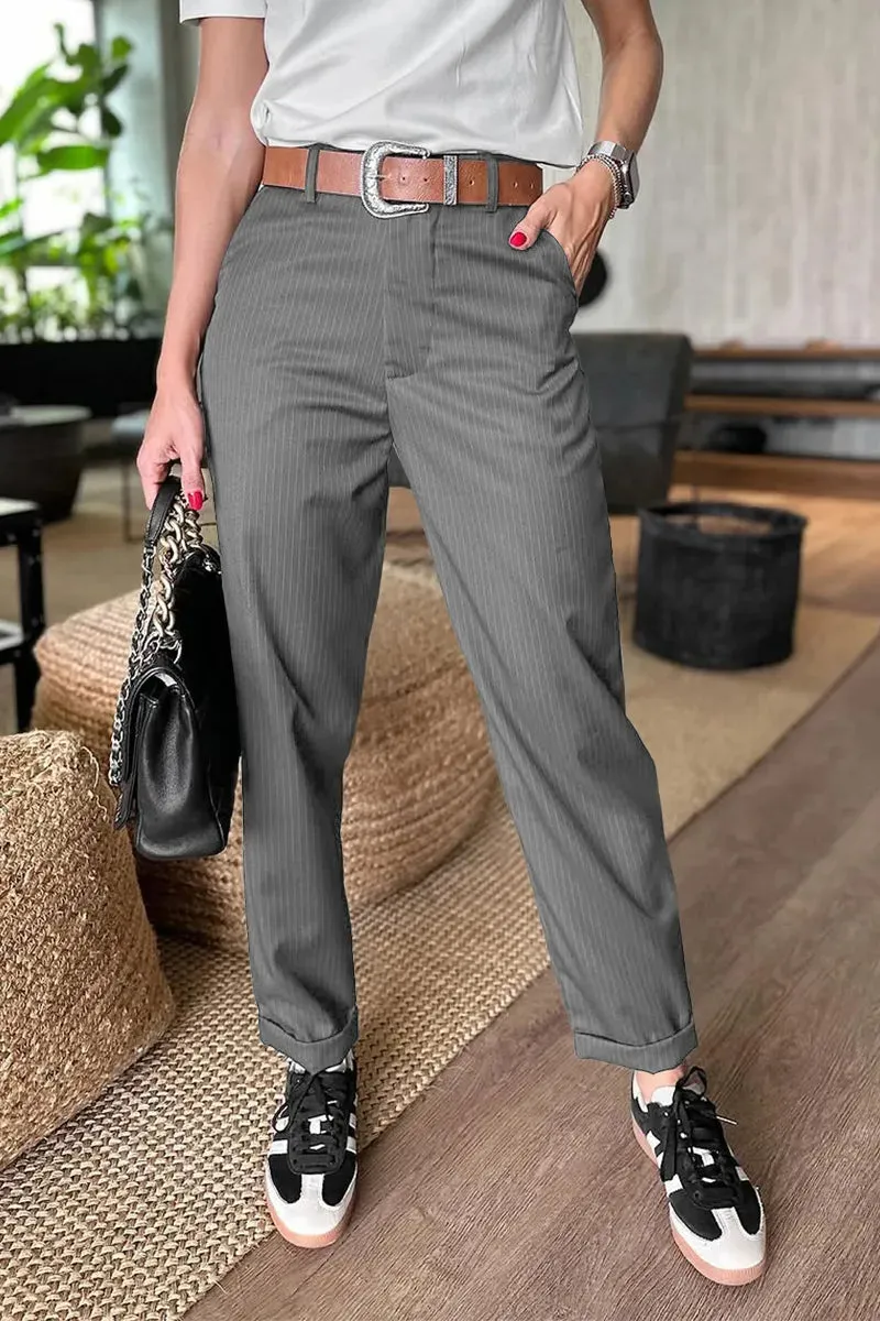 PIXIE™ - CLASSIC HIGH-WAISTED PINSTRIPE PANTS