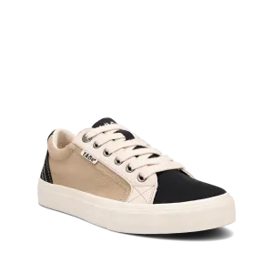 Taos Women's Plim Soul Canvas Sneakers- Black Tan Multi