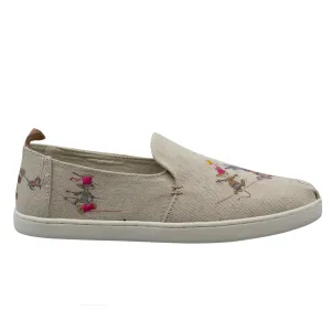 Toms x Disney Deconstructed Gus & Jaq Womens Beige Espadrilles