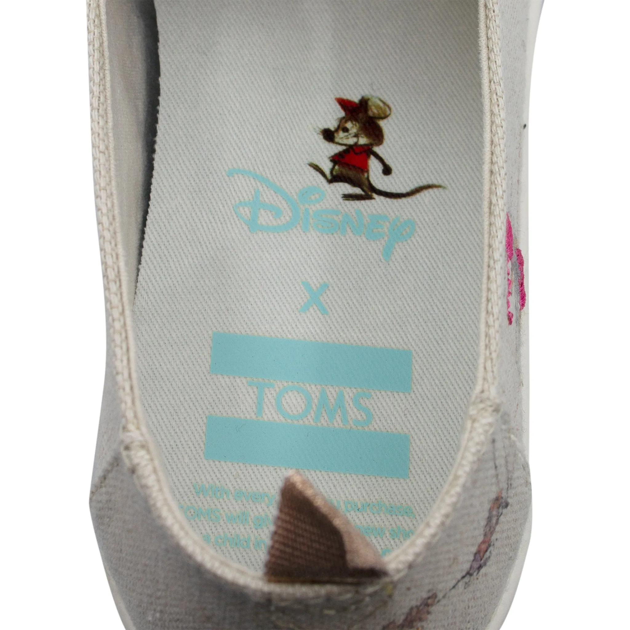 Toms x Disney Deconstructed Gus & Jaq Womens Beige Espadrilles