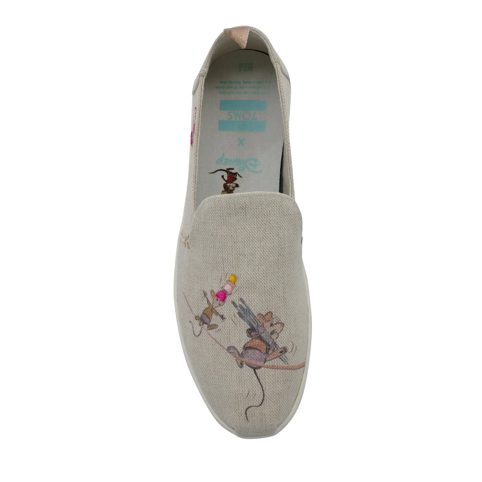 Toms x Disney Deconstructed Gus & Jaq Womens Beige Espadrilles