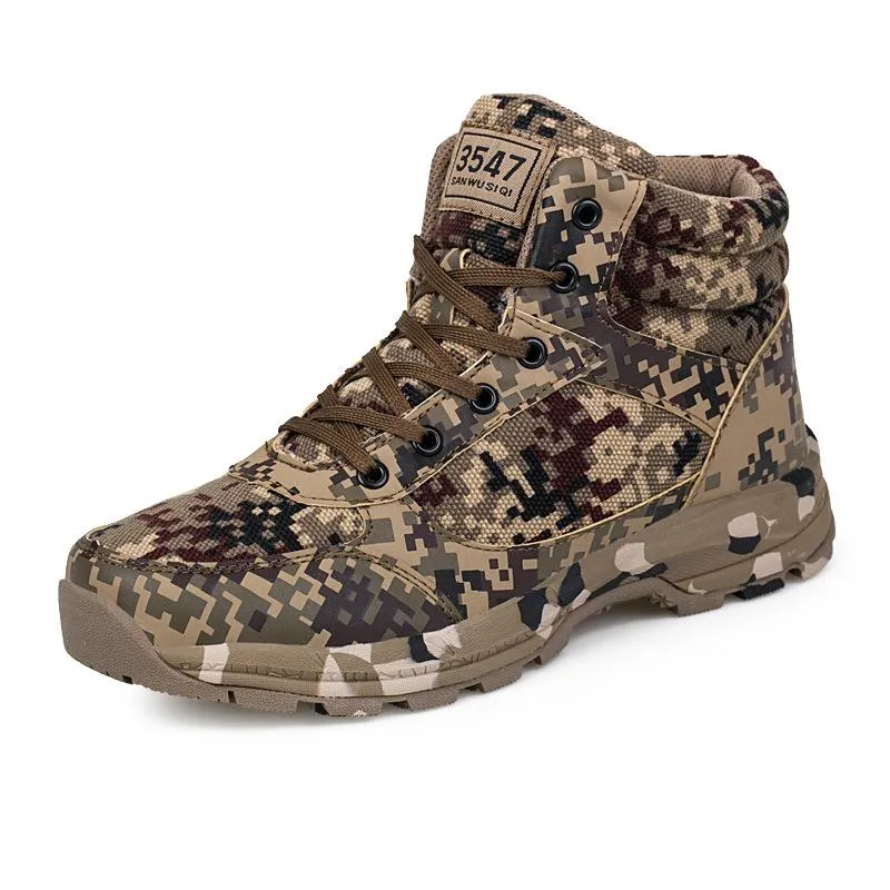 Winter Tactical Men Boots Camouflage Warm Cotton Army Shoes