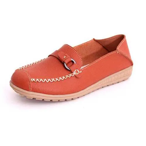 Women Autumn Flat Shoes Slip On Loafers Anti Skid Soft Bottom Flat Loafers