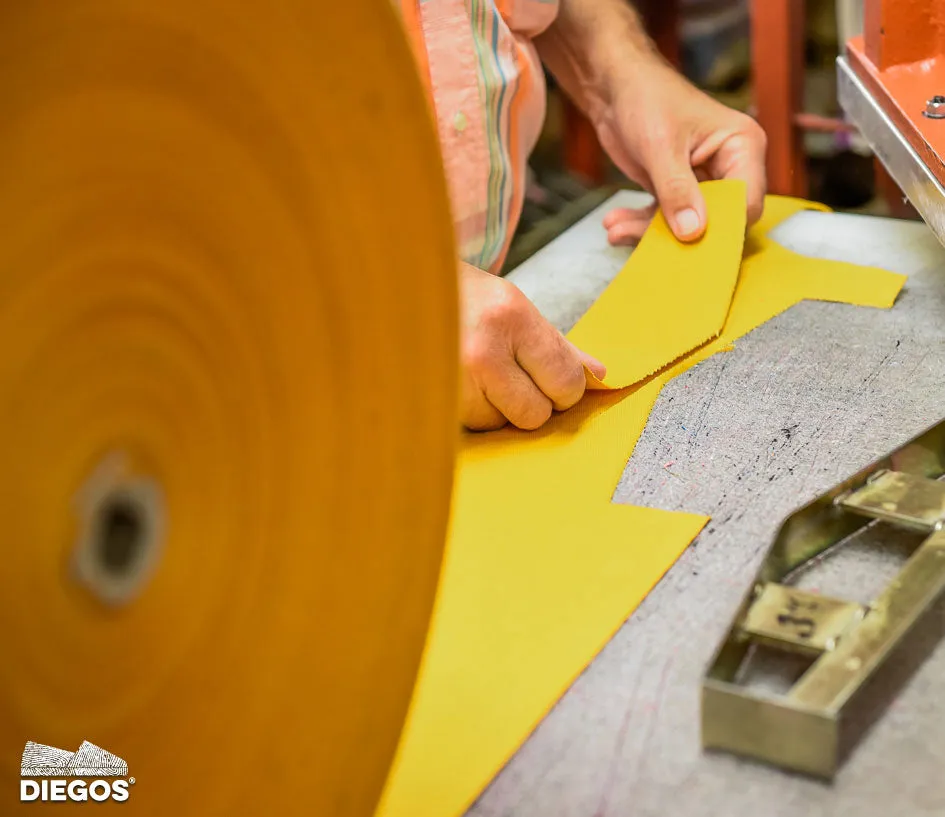 Yellow espadrille canvas